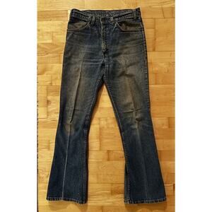 VTG 70’s Levi’s Orange Tab Bellbottom Flare Faded Denim Jeans Real Size 31 X 32